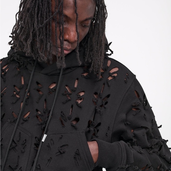 Juntae Kim slashed hoodie NWT - Picture 3 of 9